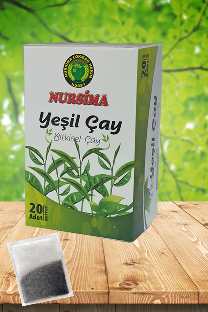 Yeşil Çay Bitkisel Çay 20 'li Süzen Poşet – Nursima